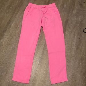 Lilly Pulitzer 31” pink linen pants